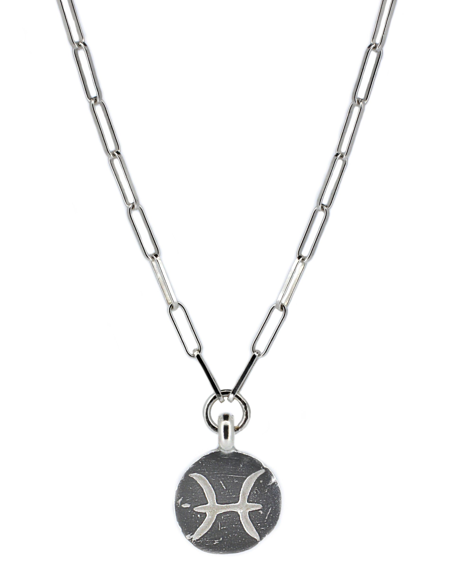 Star Sign Trace Chain Necklace in Sterling Silver