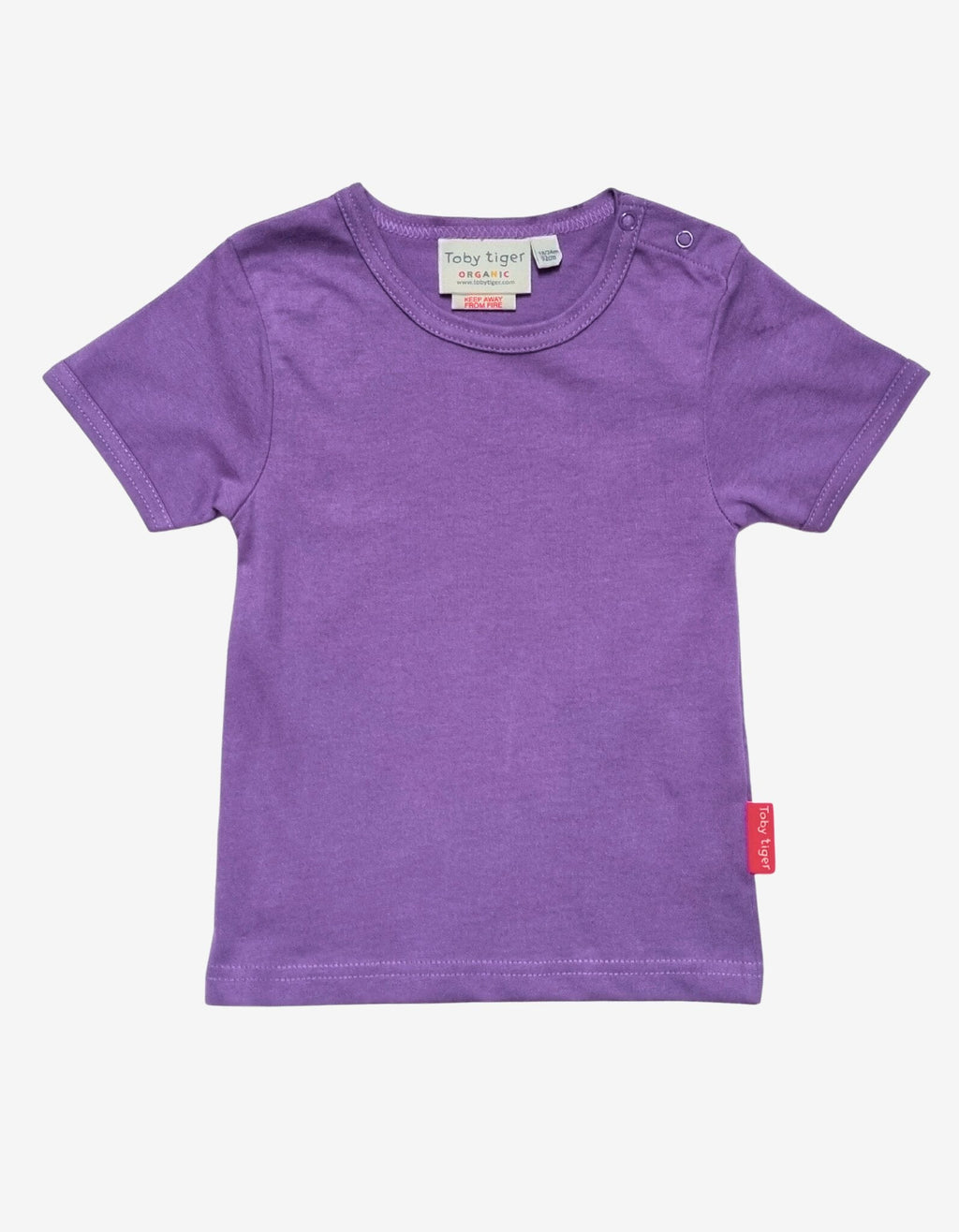 Organic Purple Short Sleeved T-Shirt for Kids