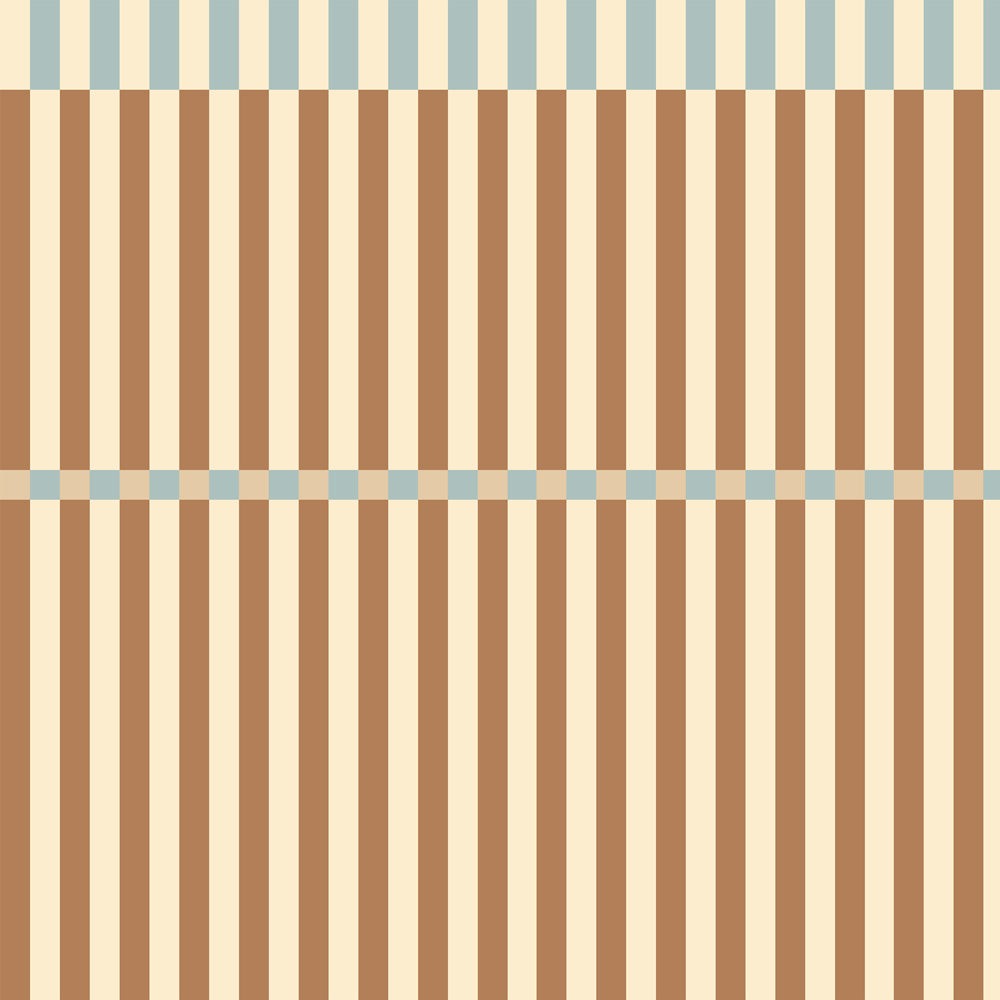 a soft close-up of matte brown and blue striped wallpaper with a gentle wave pattern for a kids room