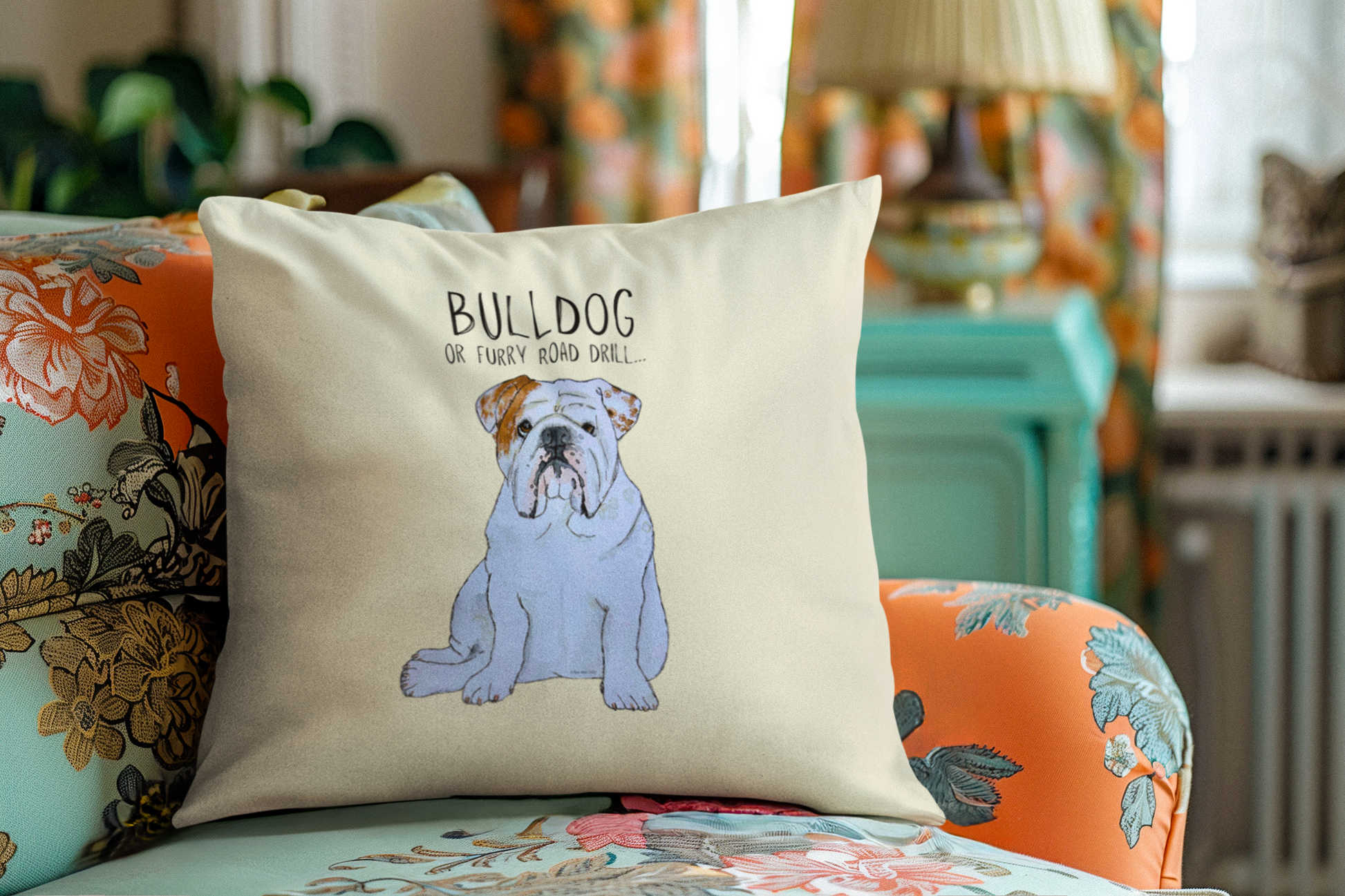 Bulldog Cushion Cover