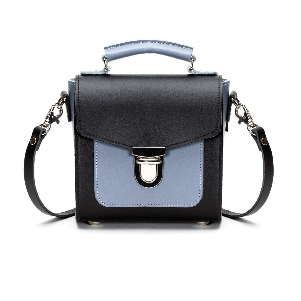 Mocha Mauve Leather Sugarcube Handbag Handmade