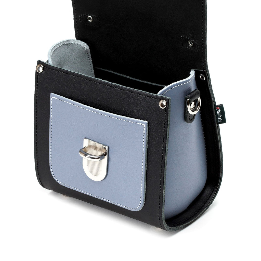 Mocha Mauve Leather Sugarcube Handbag Handmade