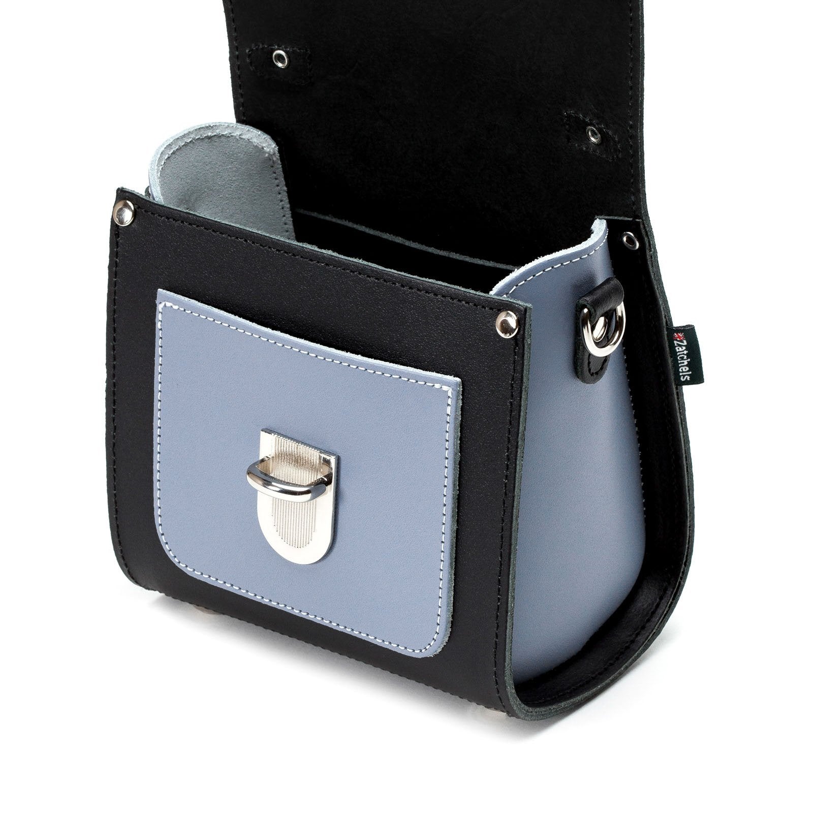 Mocha Mauve Leather Sugarcube Handbag Handmade