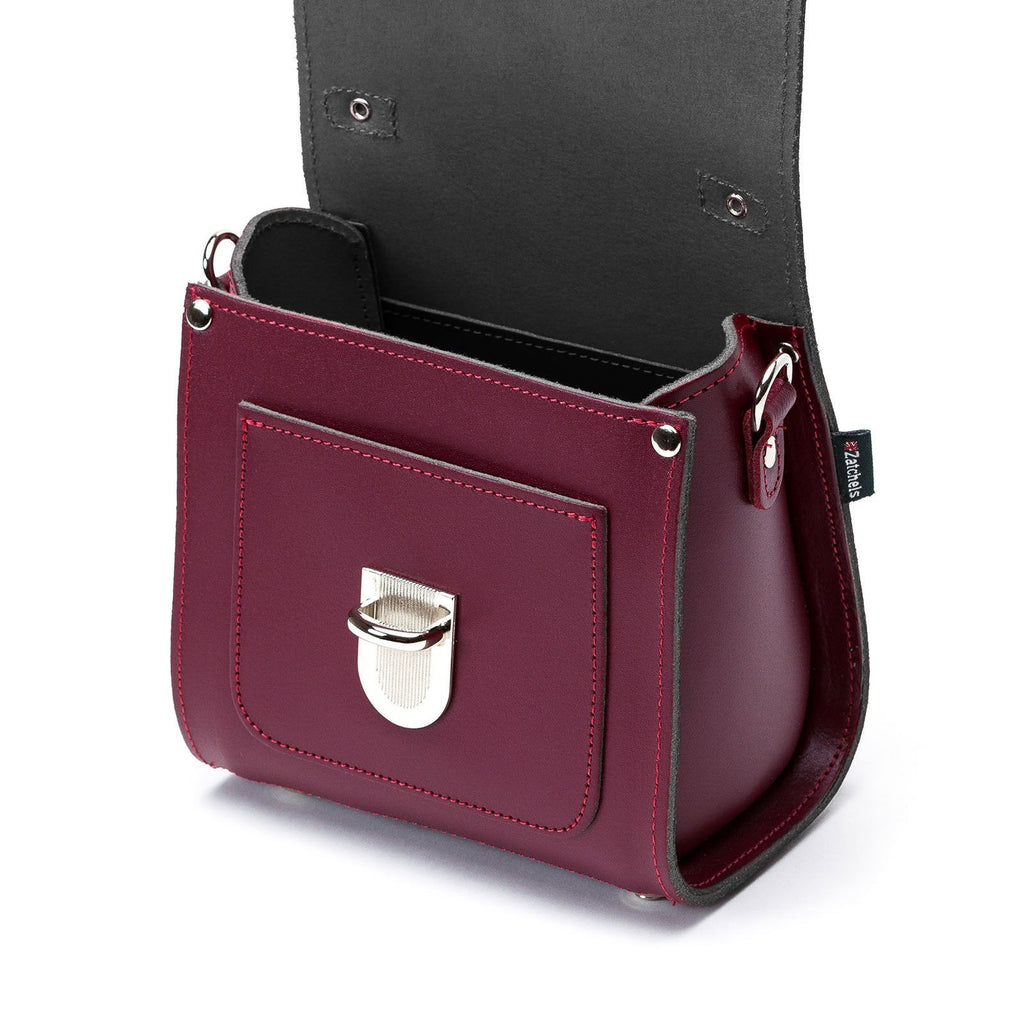 Handmade Leather Sugarcube Handbag in Oxblood