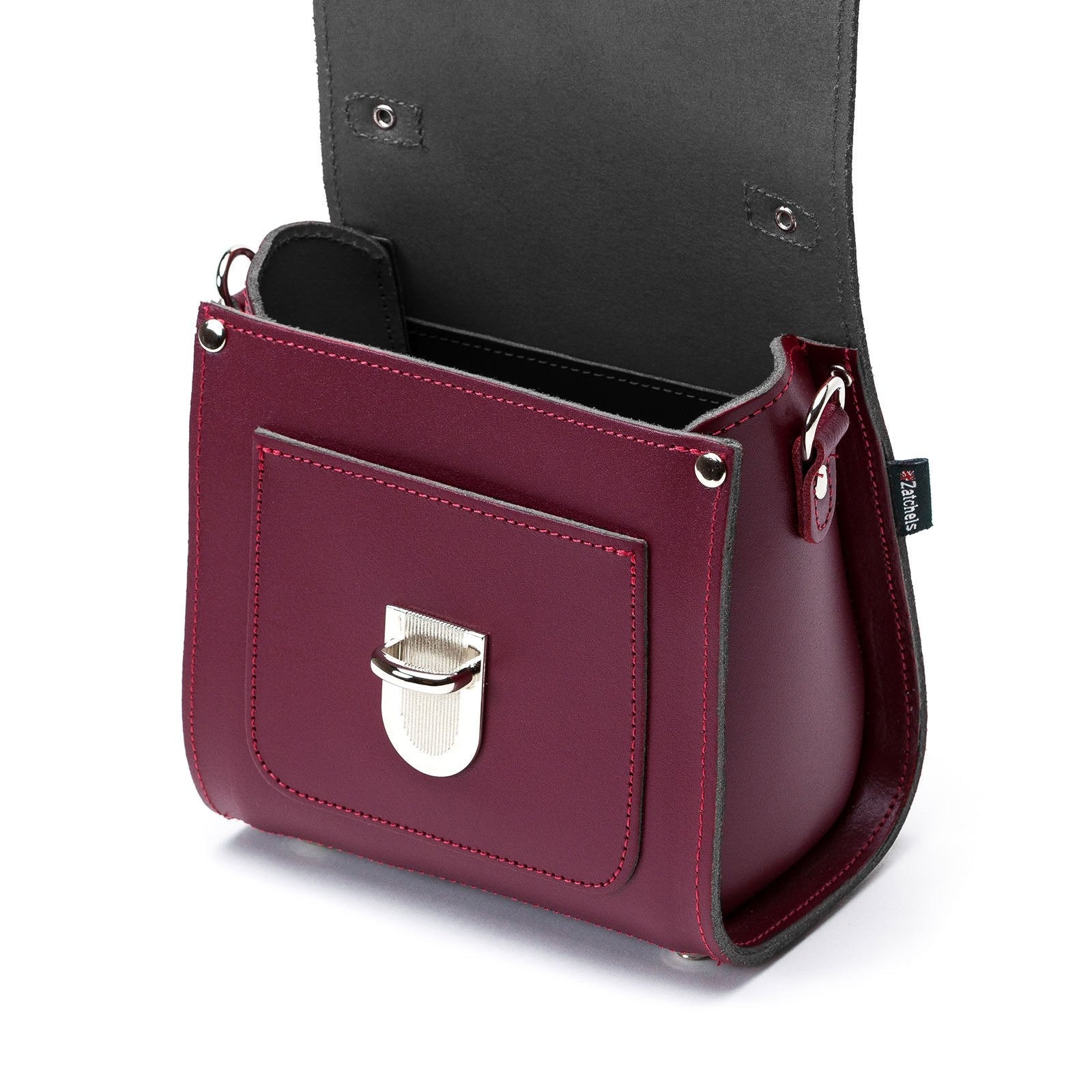 Handmade Leather Sugarcube Handbag in Oxblood
