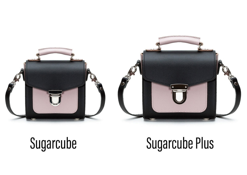 Handmade Leather Sugarcube Handbag in Rose Truffle