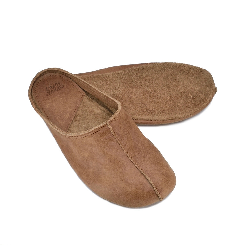 Eco-Friendly Leather Slippers – Handcrafted & Sustainable by Omaking at brixbailey.com