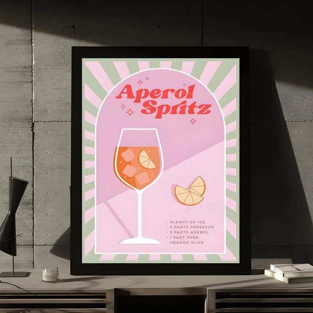 Sunset Aperol Spritz Modern Art Print