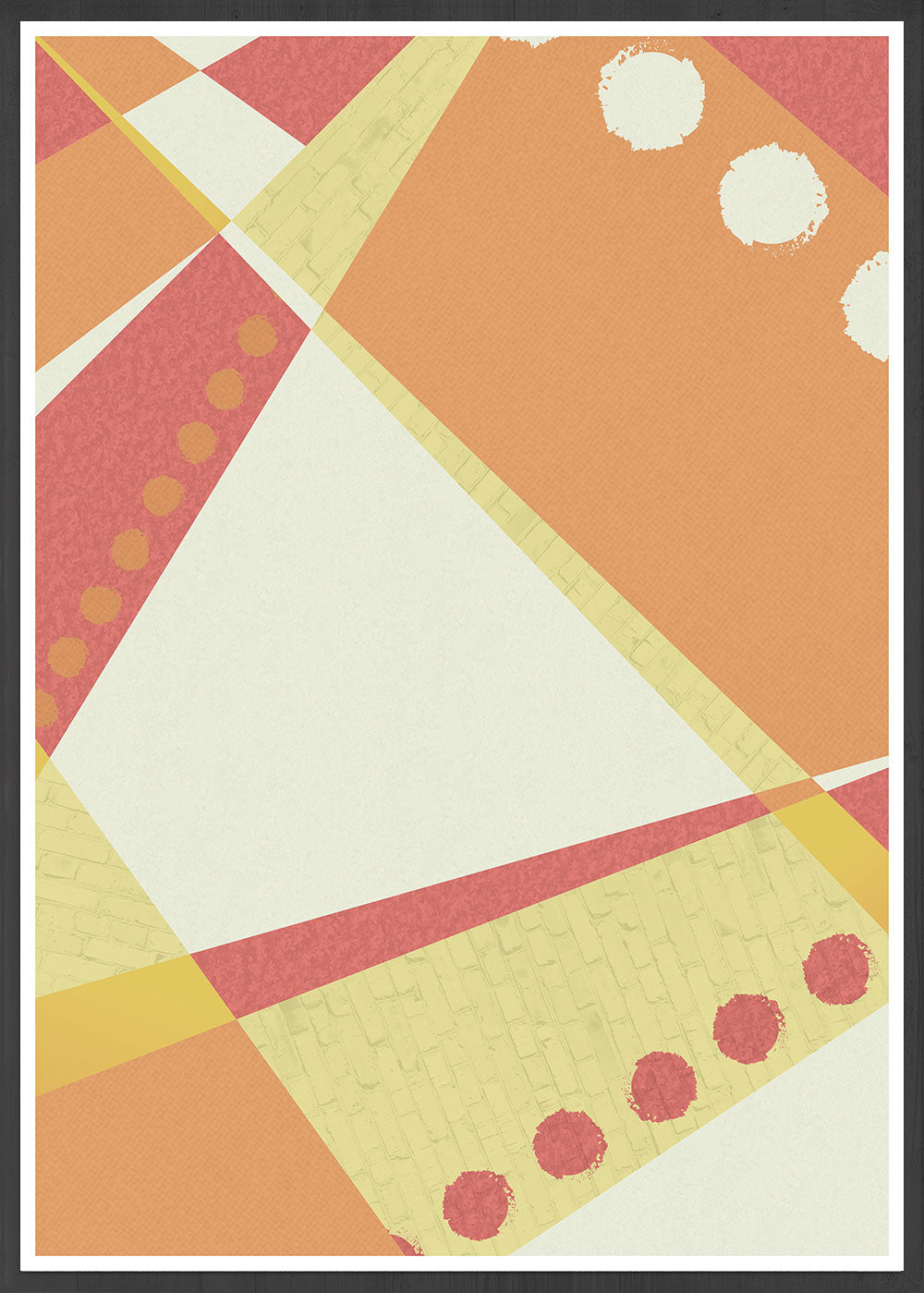 Sunset Geometric Print with Warm Colour Palette
