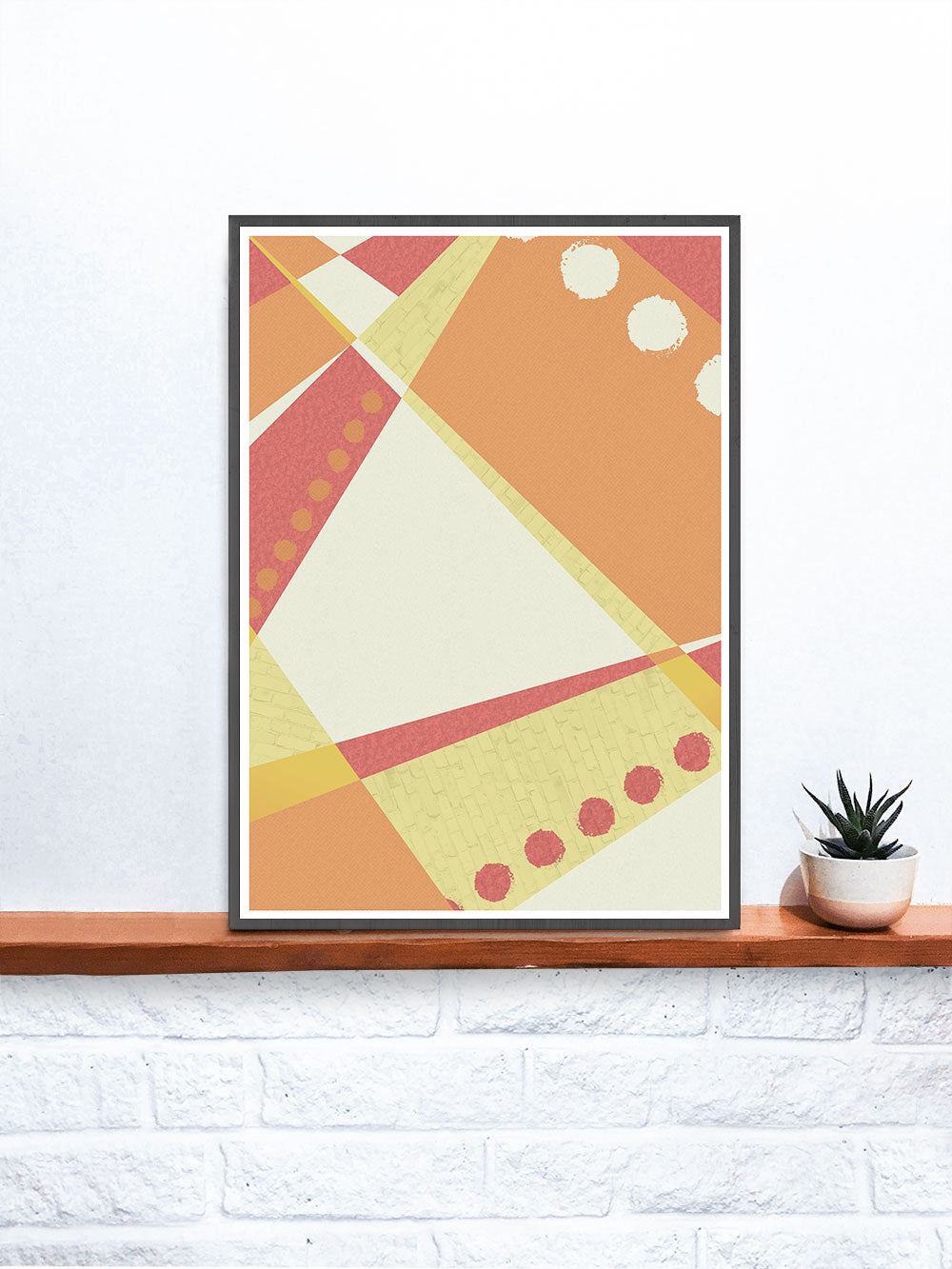 Sunset Geometric Print with Warm Colour Palette