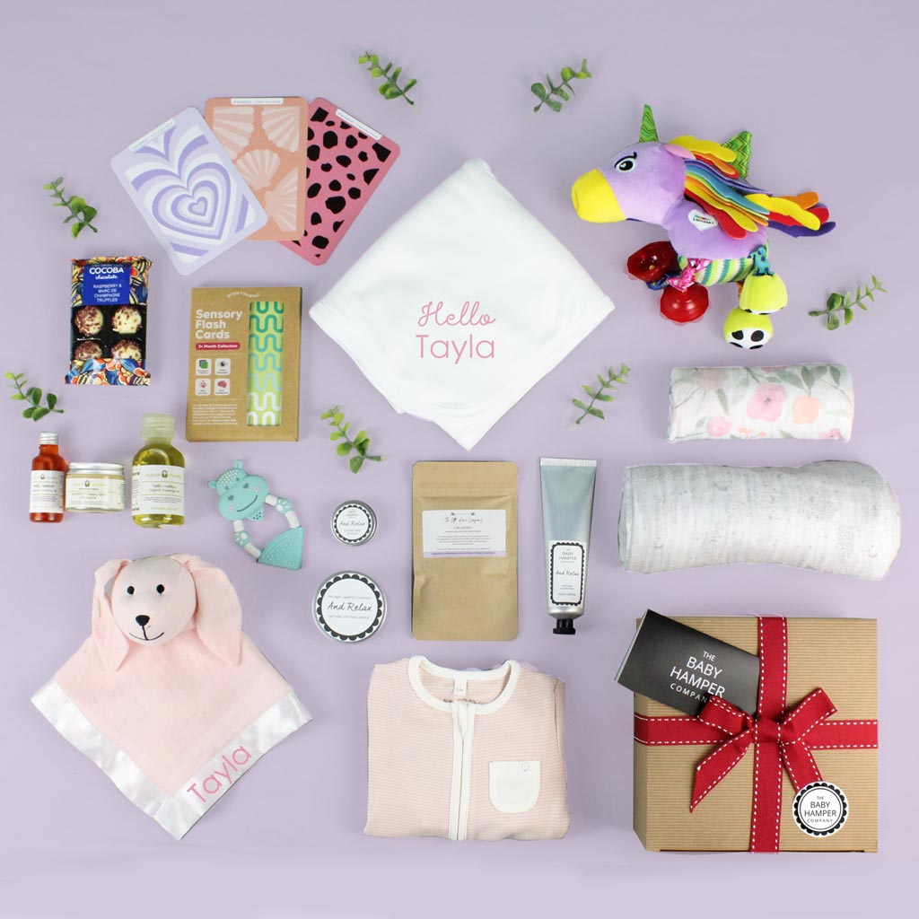 Luxury Newborn Gift Box for Baby Girls, Personalised