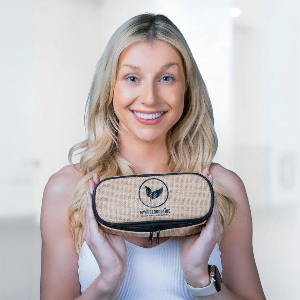 Sustainable Travel Kit with Bamboo Toothbrush, Toothpaste Tablets and Natural Body Bar