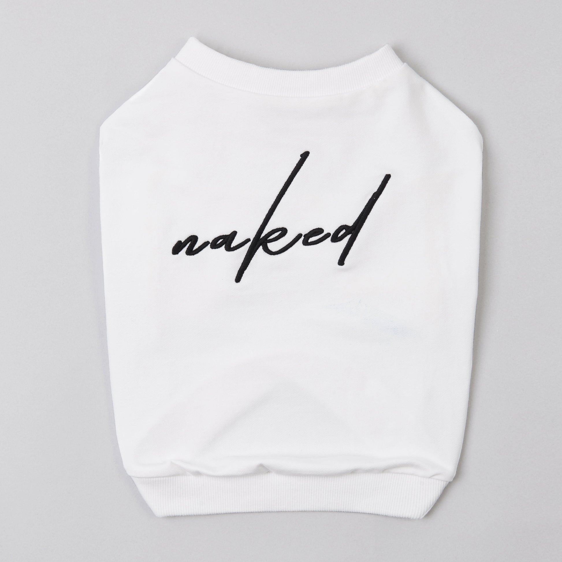 Naked Embroidered Sweatshirt in White and Apricot