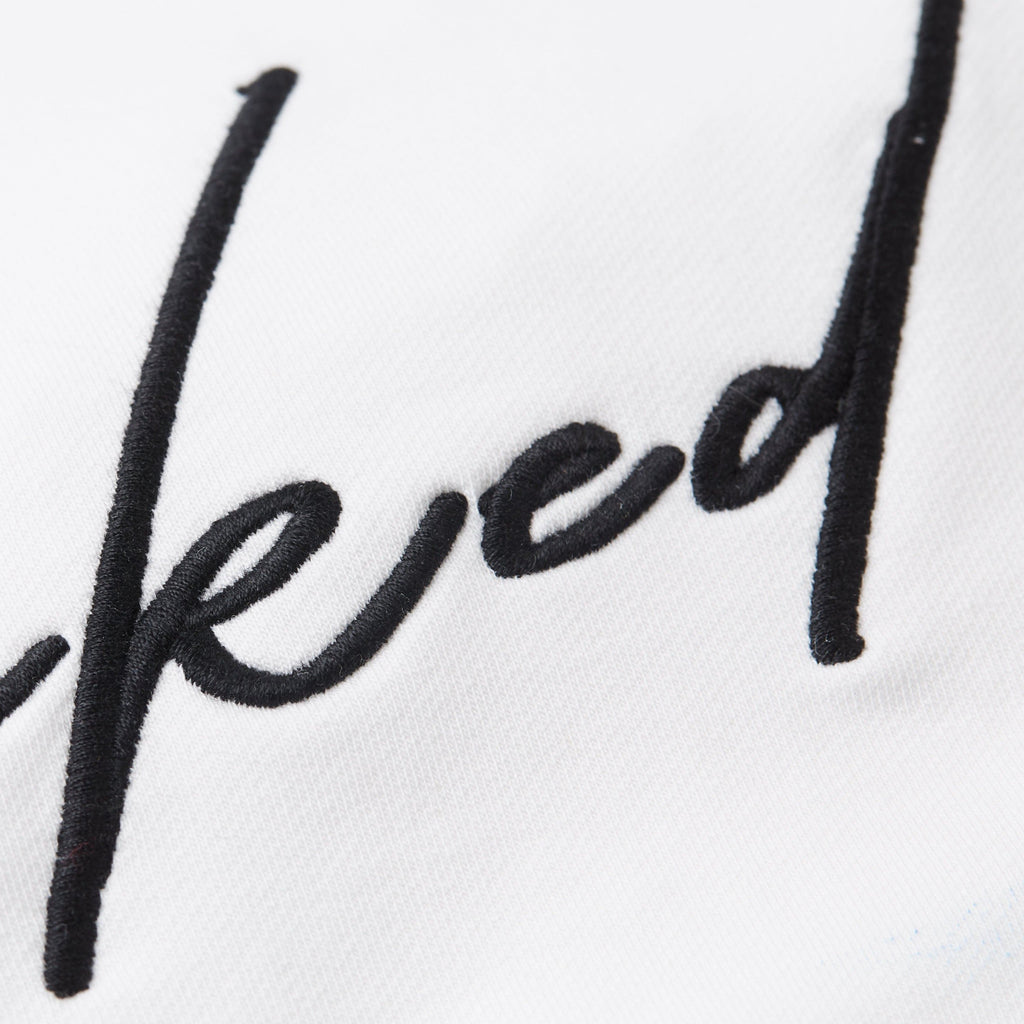 Naked Embroidered Sweatshirt in White and Apricot