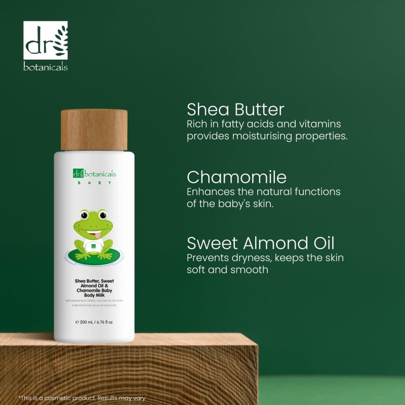 Sweet Almond Oil and Chamomile Baby Body Milk 200ml