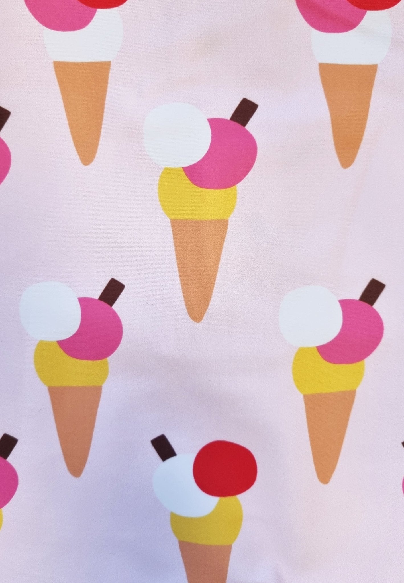Ice Cream Cones Print Long Sleeved Kids Swimsuit