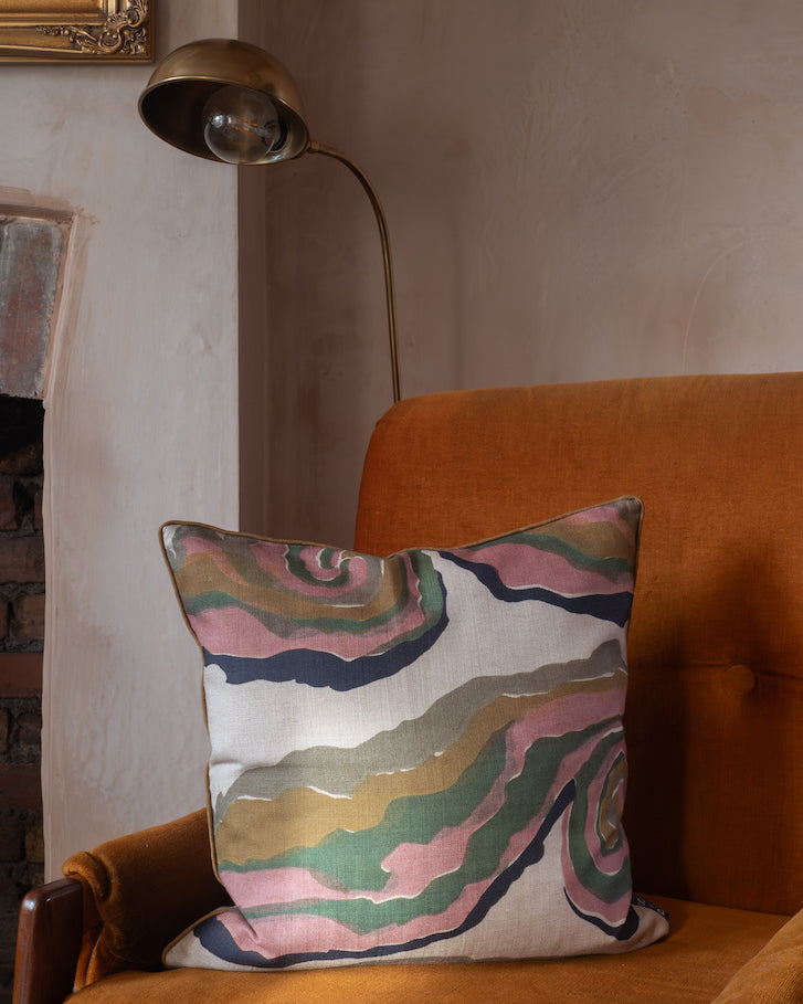 Swirls Linen Cushion 50x50cm Pre Order