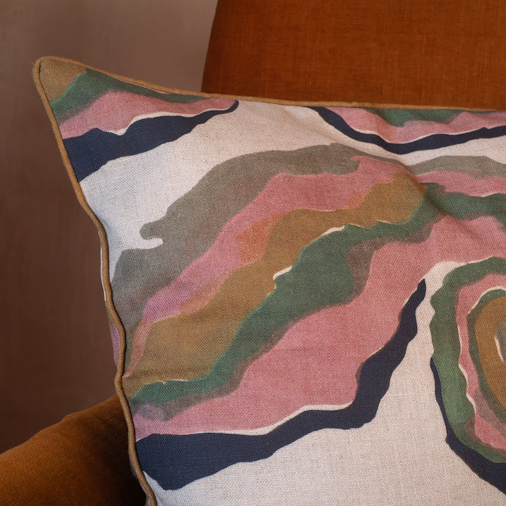 Swirls Linen Cushion 50x50cm Pre Order