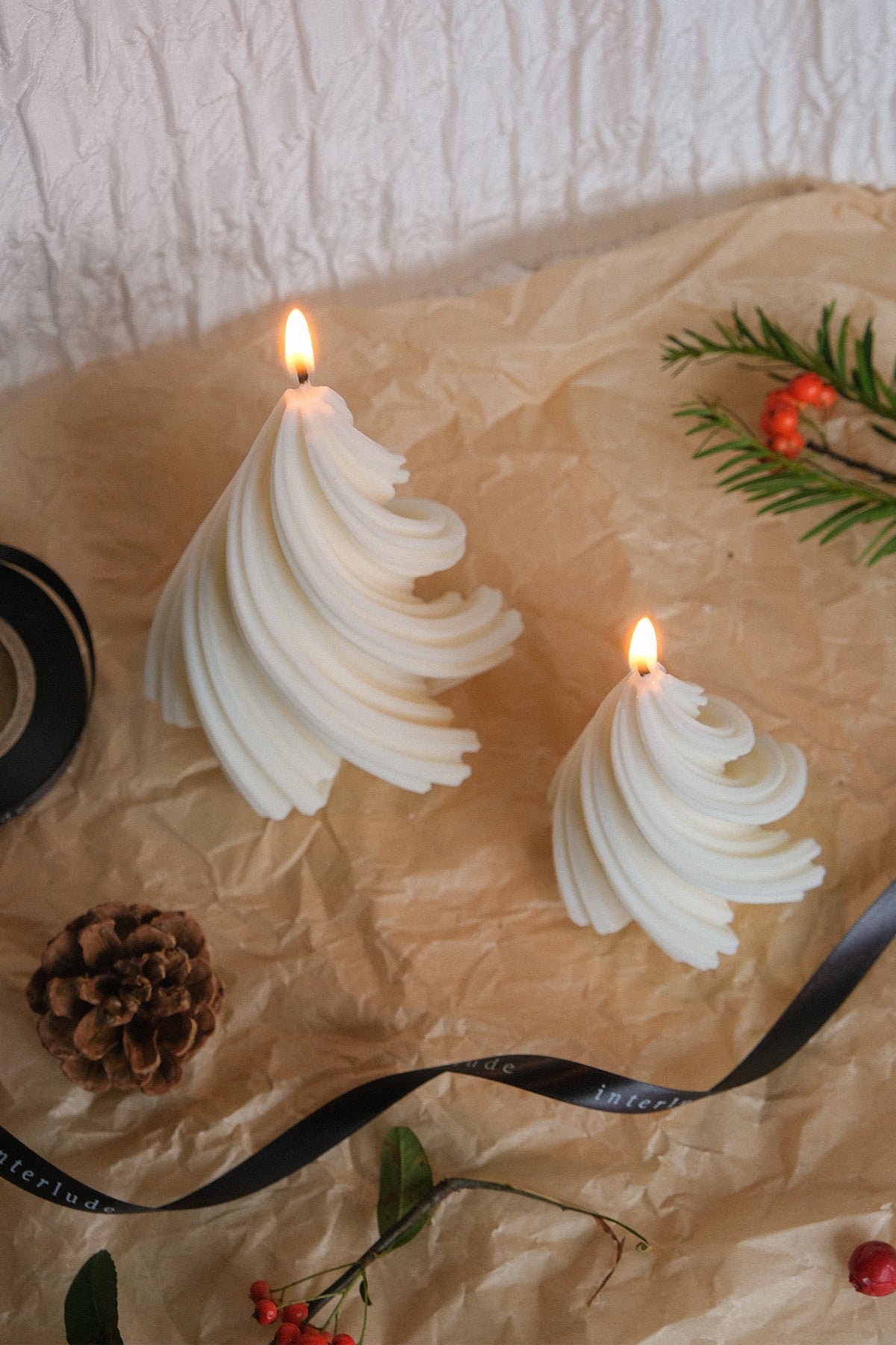 Christmas Tree Swirl Candle in Soy Wax