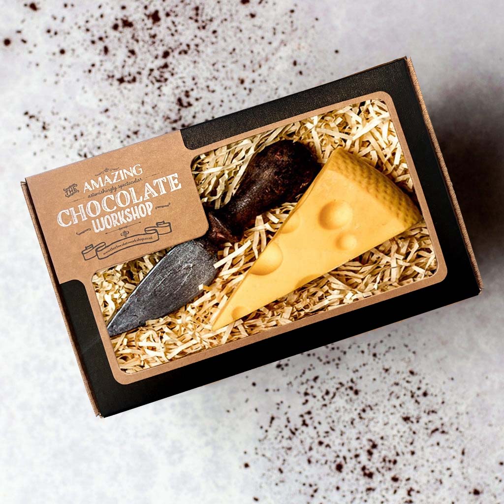 Swiss Cheese Slice and Cheese Knife Gift Box