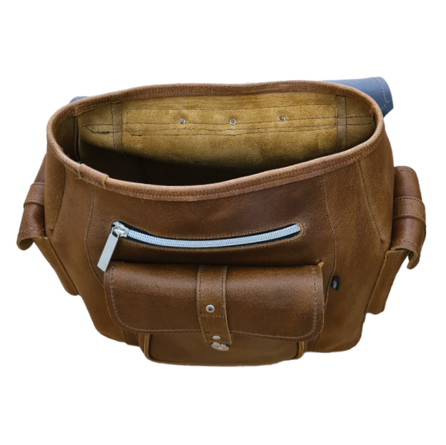 Men's Tan Leather Backpack Handmade in England