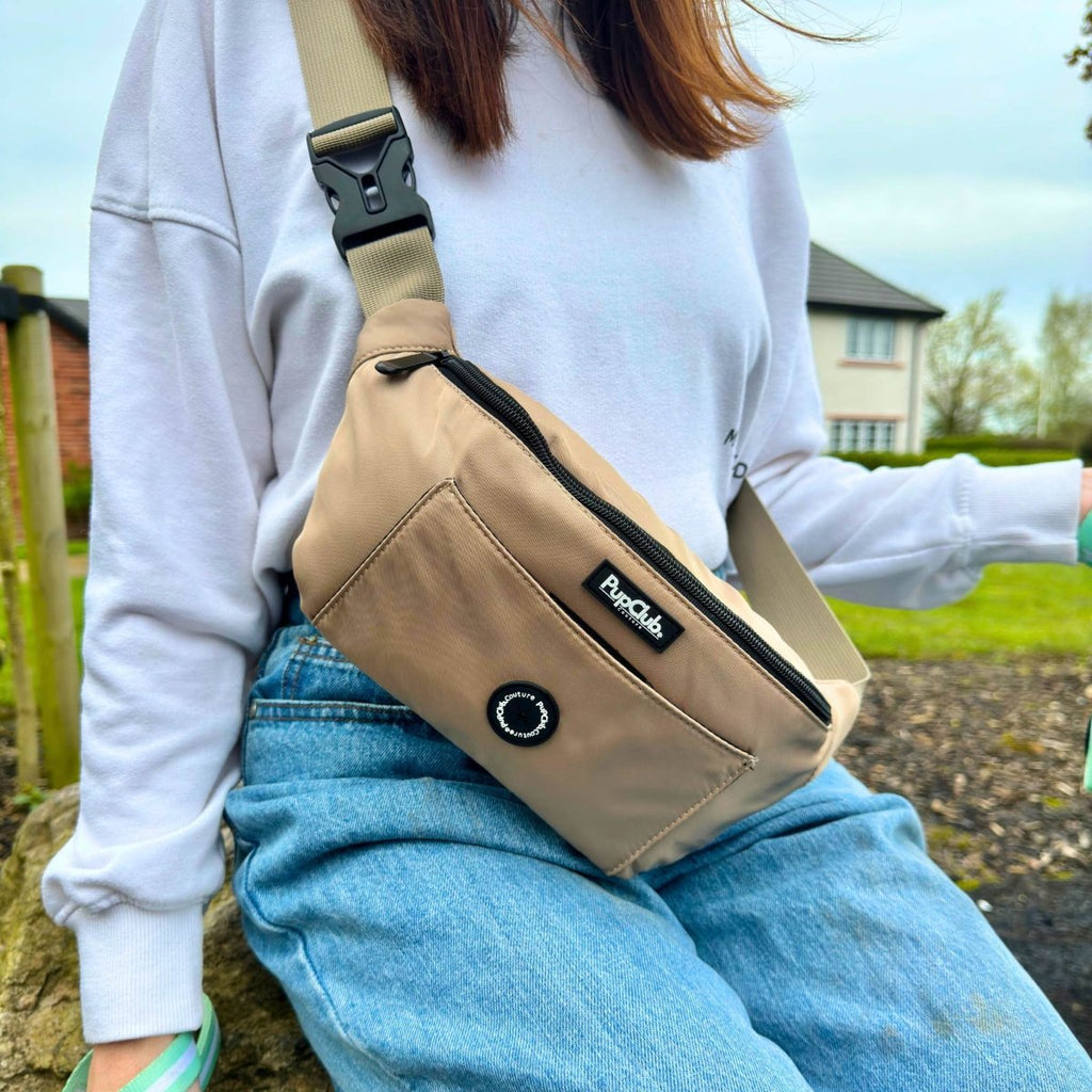 Tan Dog Walking Bum Bag