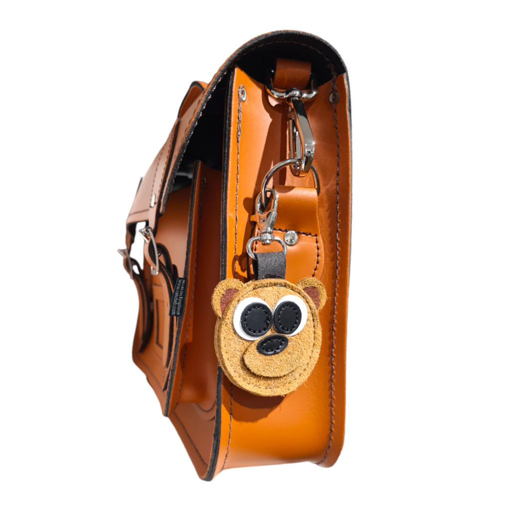 Brown Bear Handmade Leather Bag Charm