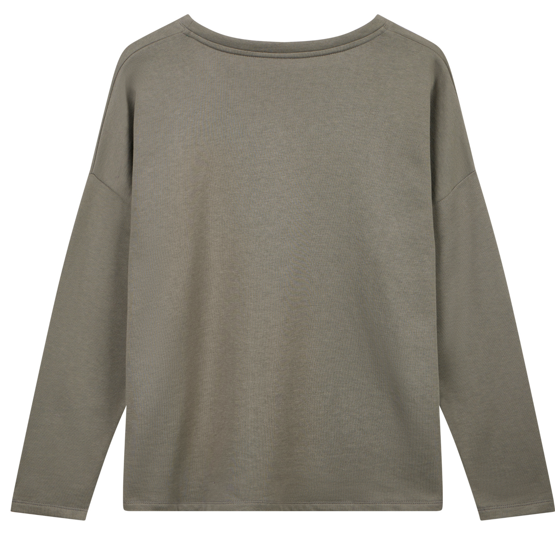 Boxy Sweatshirt in Organic Cotton and Modal
