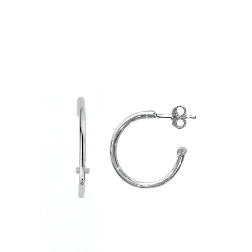 Sterling Silver T Bar Hoops