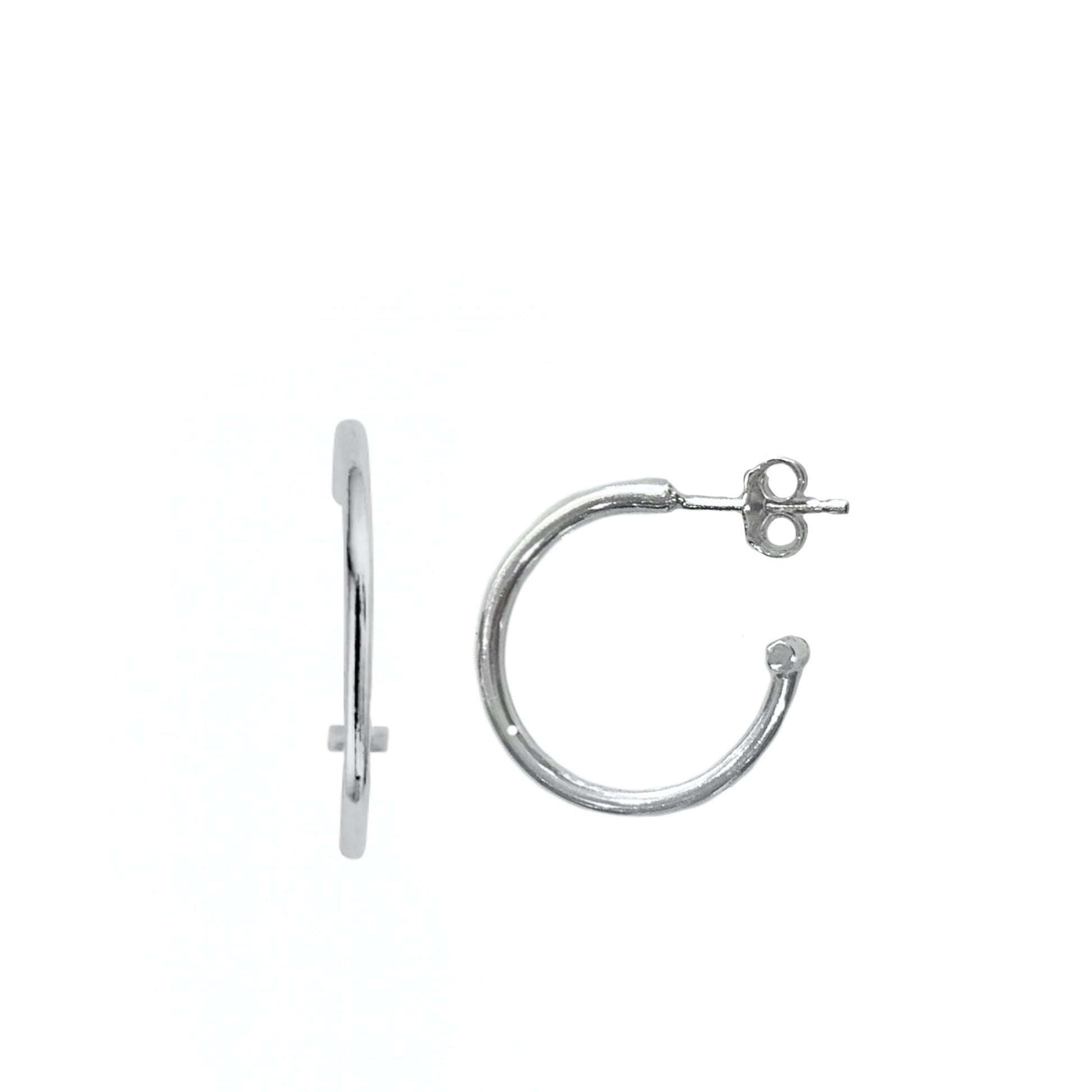 Sterling Silver T Bar Hoops