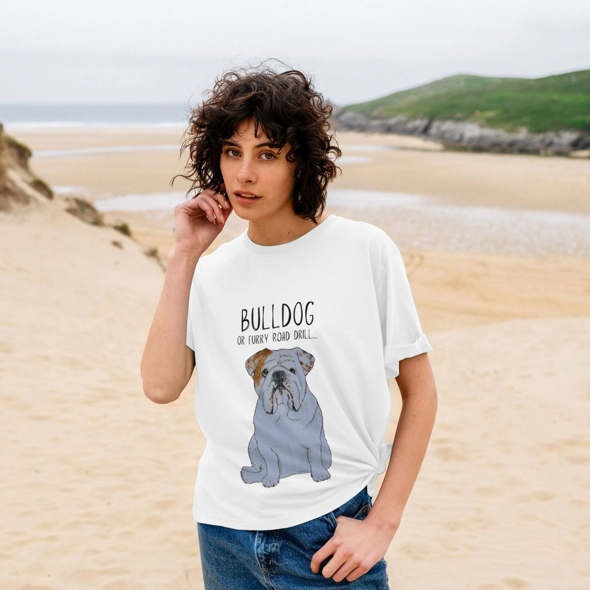 Bulldog Chic Women's T Shirt Furry Road Print