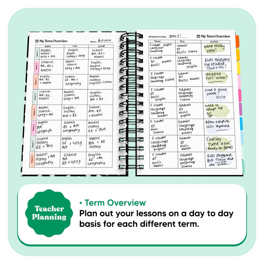 Undated Spiral Teacher Journal