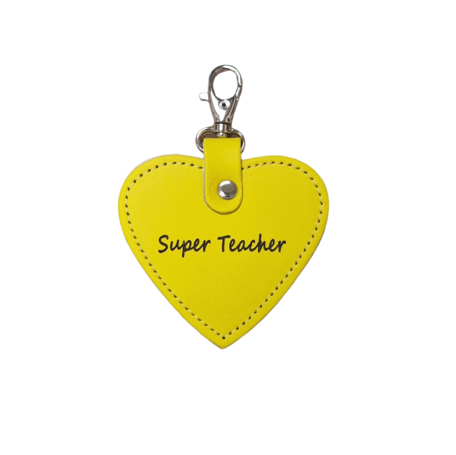 Personalised Leather Bag Charm for Teachers with Free Engraving