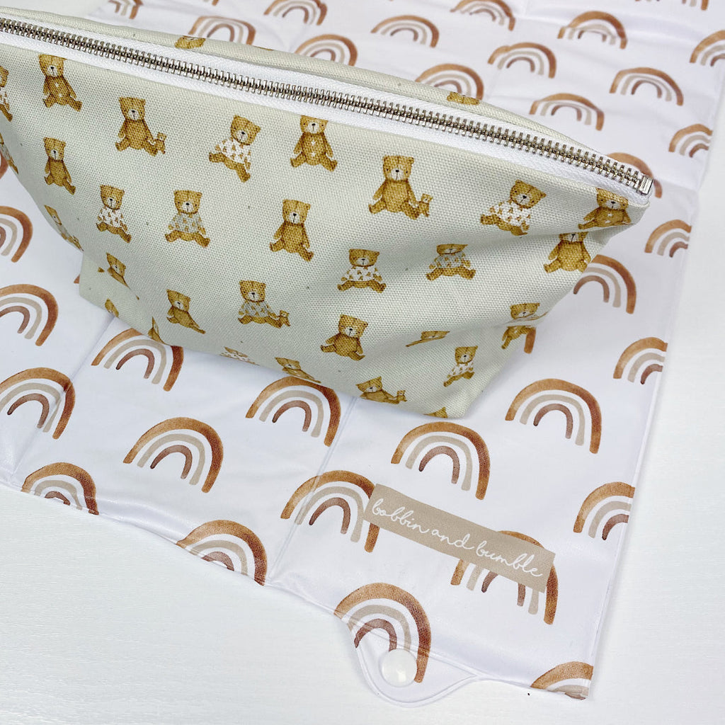Nappy Wallet - Teddy Bear Print