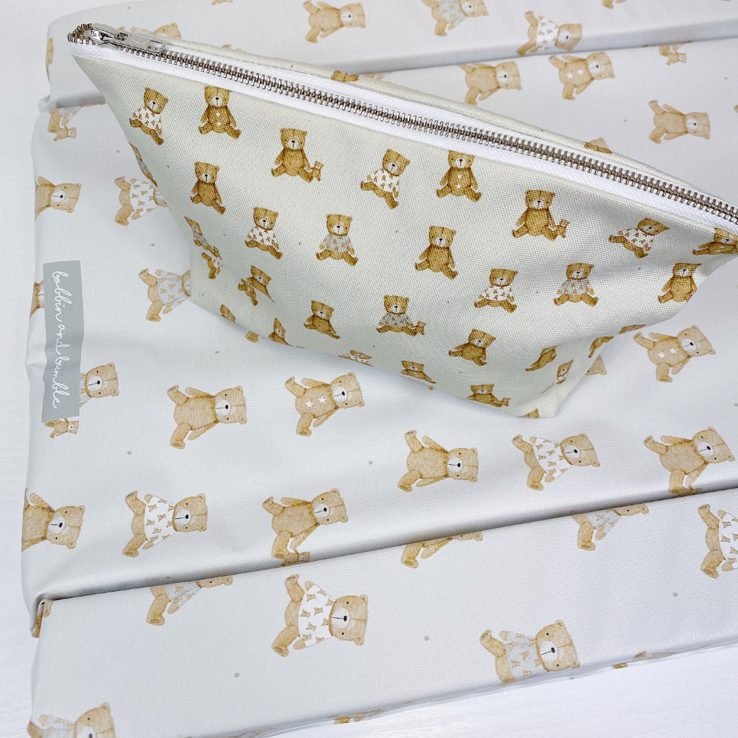 Nappy Wallet - Teddy Bear Print