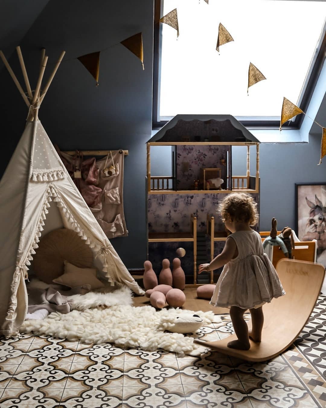 Boho Kids Teepee with Tassels