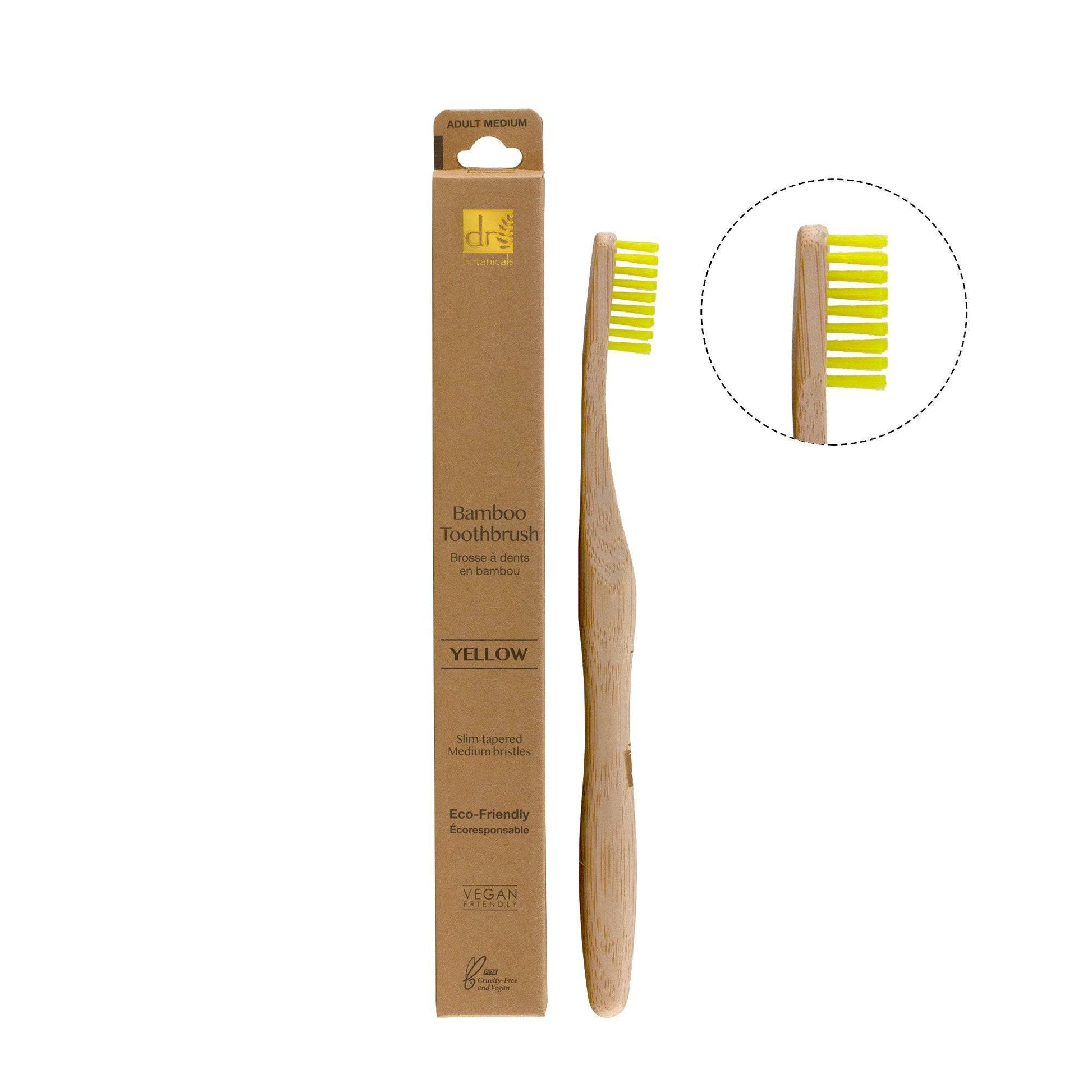 Bamboo Toothbrush Yellow Twin Pack