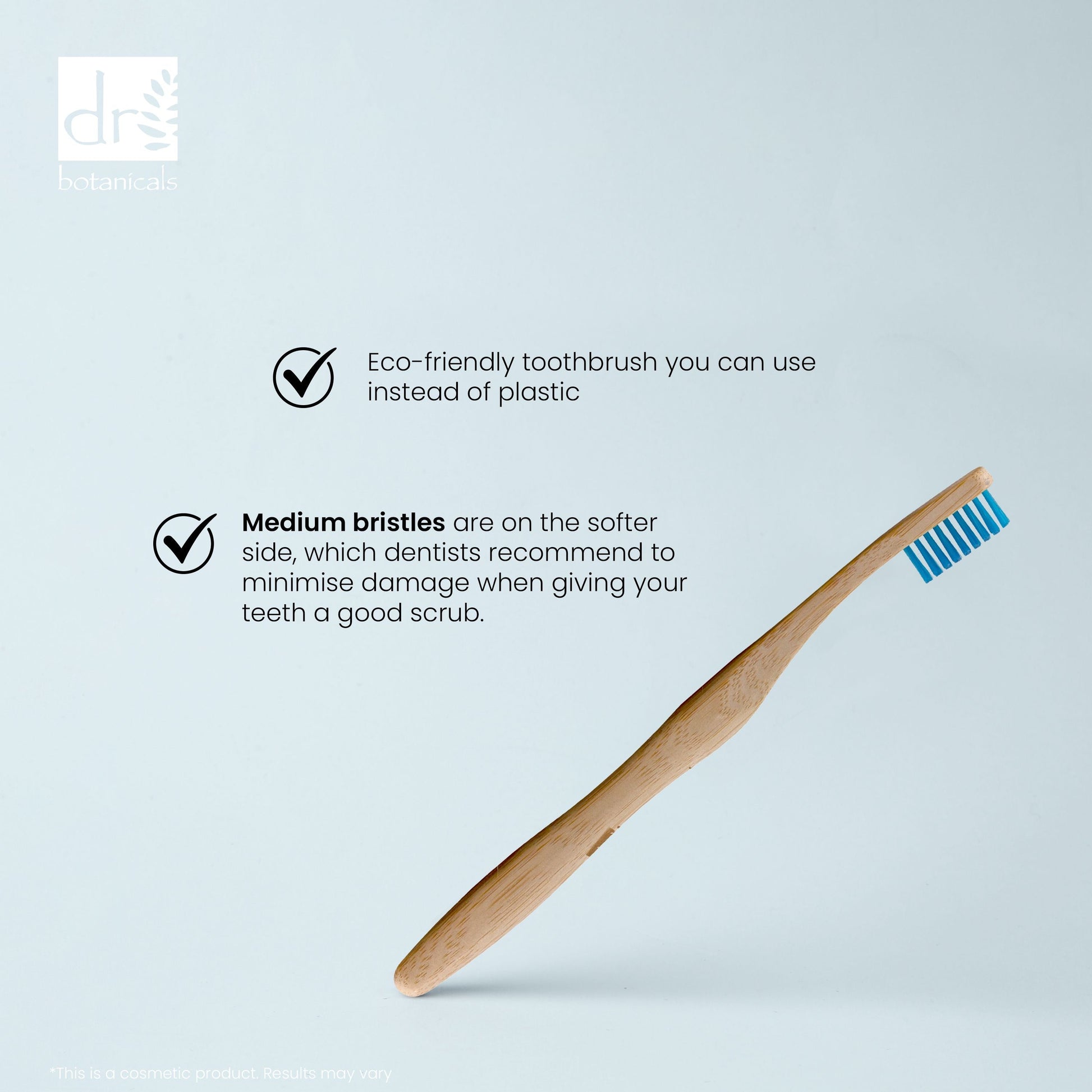 Bamboo Toothbrush Blue Twin Pack