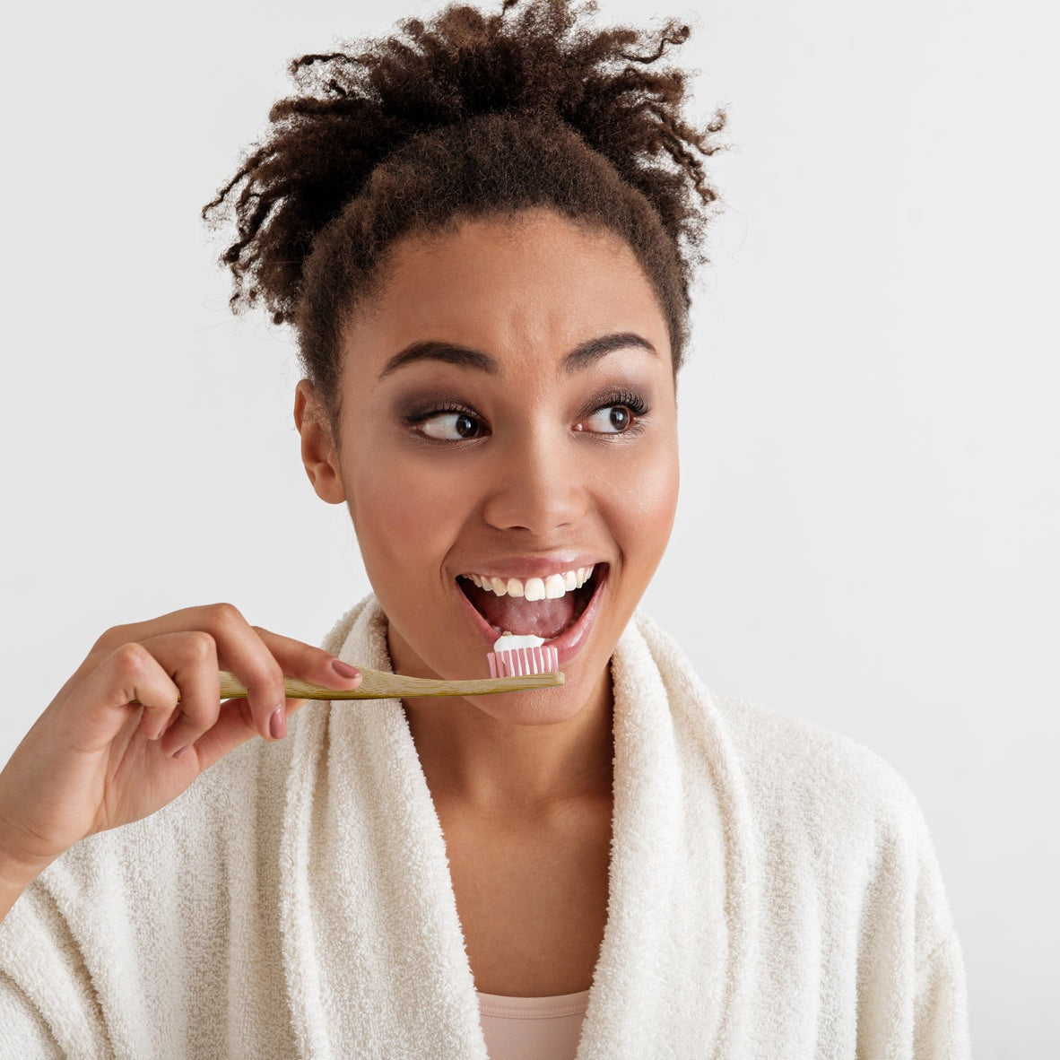 Bamboo Toothbrush Pink Twin Pack