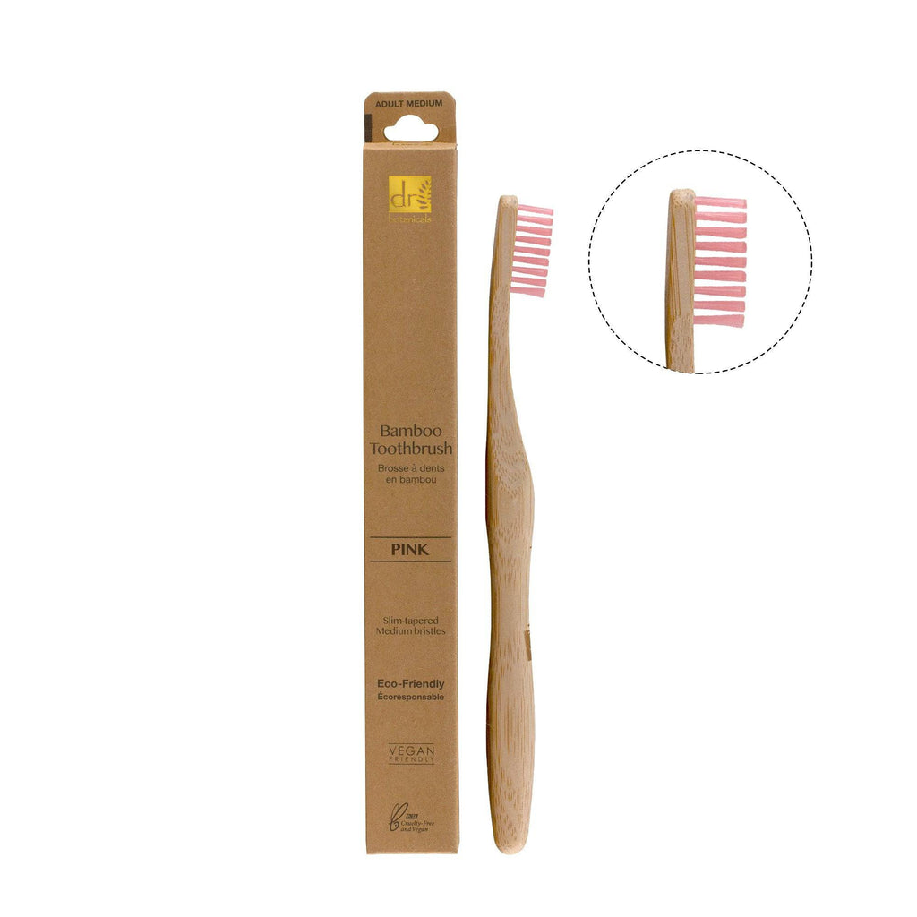 Bamboo Toothbrush Pink Twin Pack