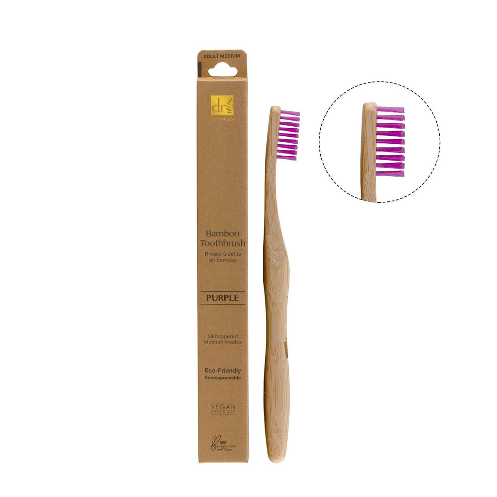 Bamboo Toothbrush Purple Twin Pack