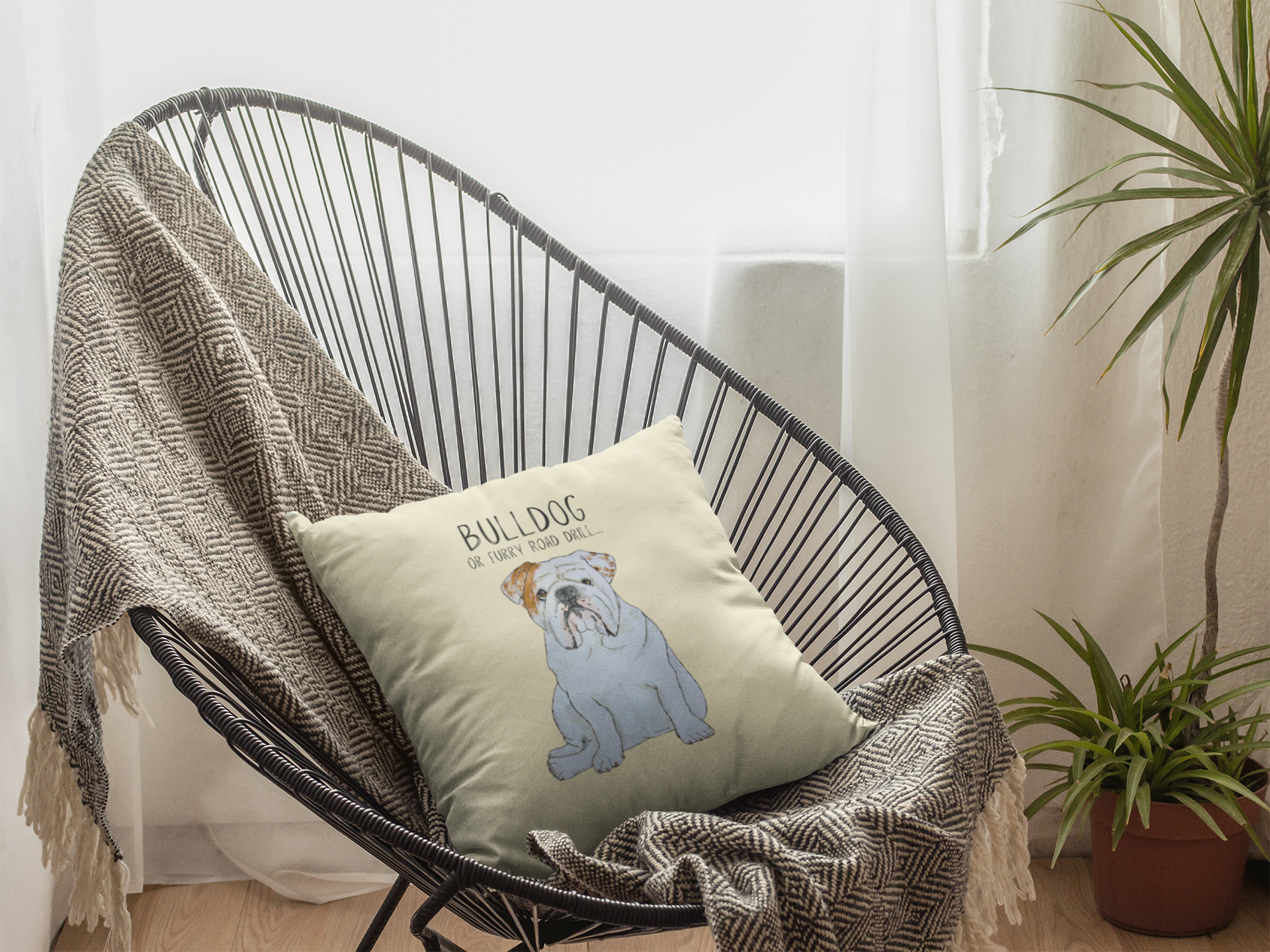 Bulldog Cushion Cover