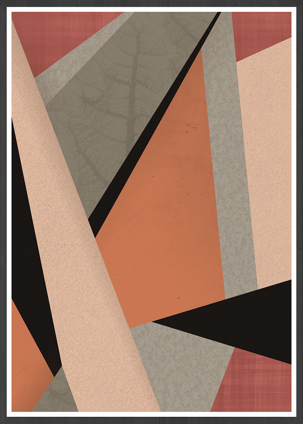 Terracotta Tile Geometric Triangle Print