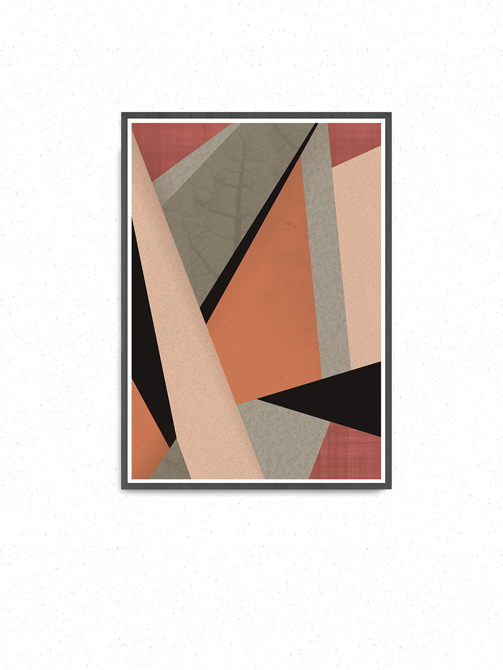 Terracotta Tile Geometric Triangle Print