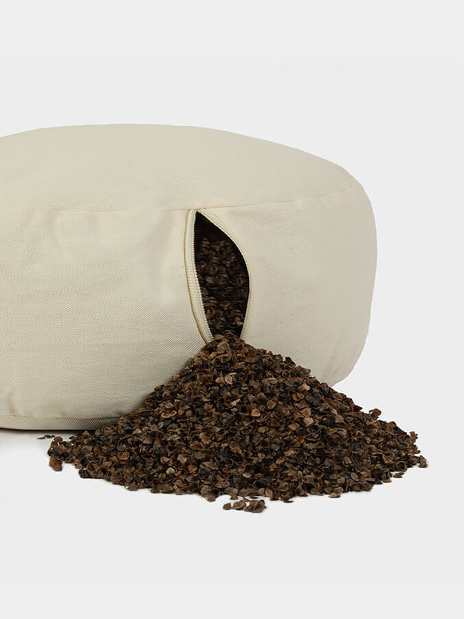Relaxed Organic Buckwheat Meditation Cushion