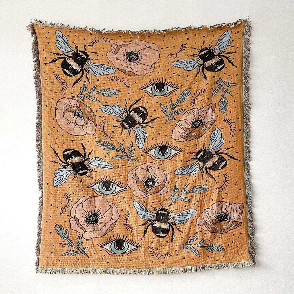 Bumble Bee Tapestry Throw