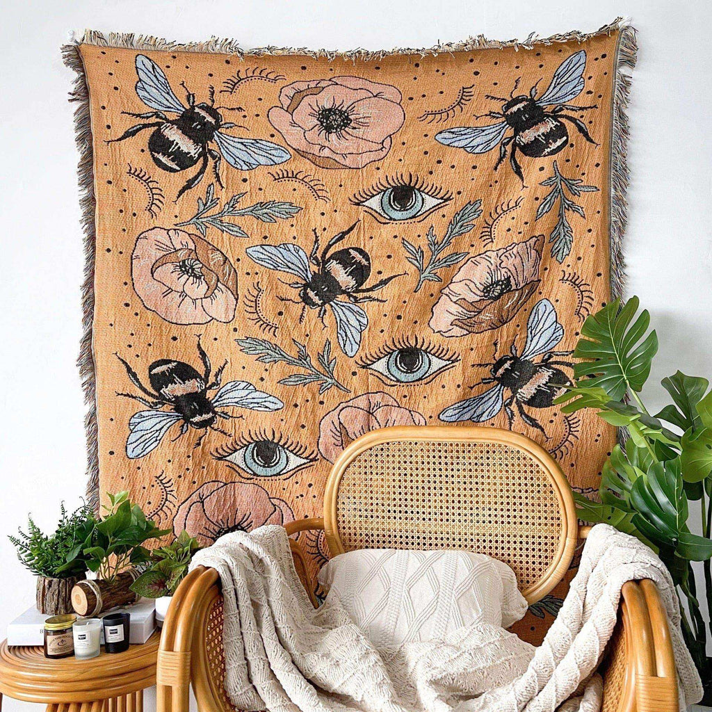 Bumble Bee Tapestry Throw