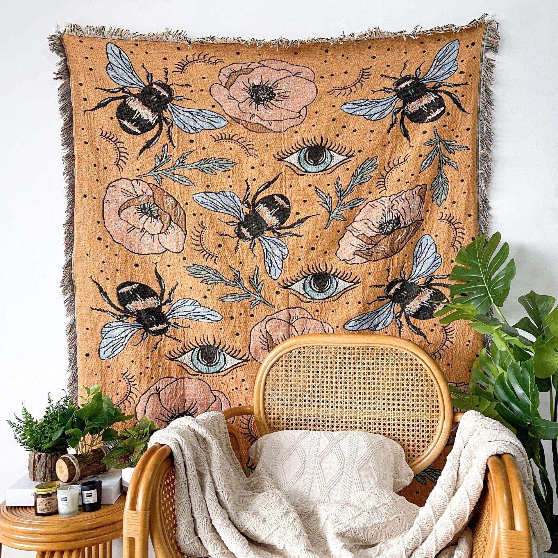 Bumble Bee Tapestry Throw