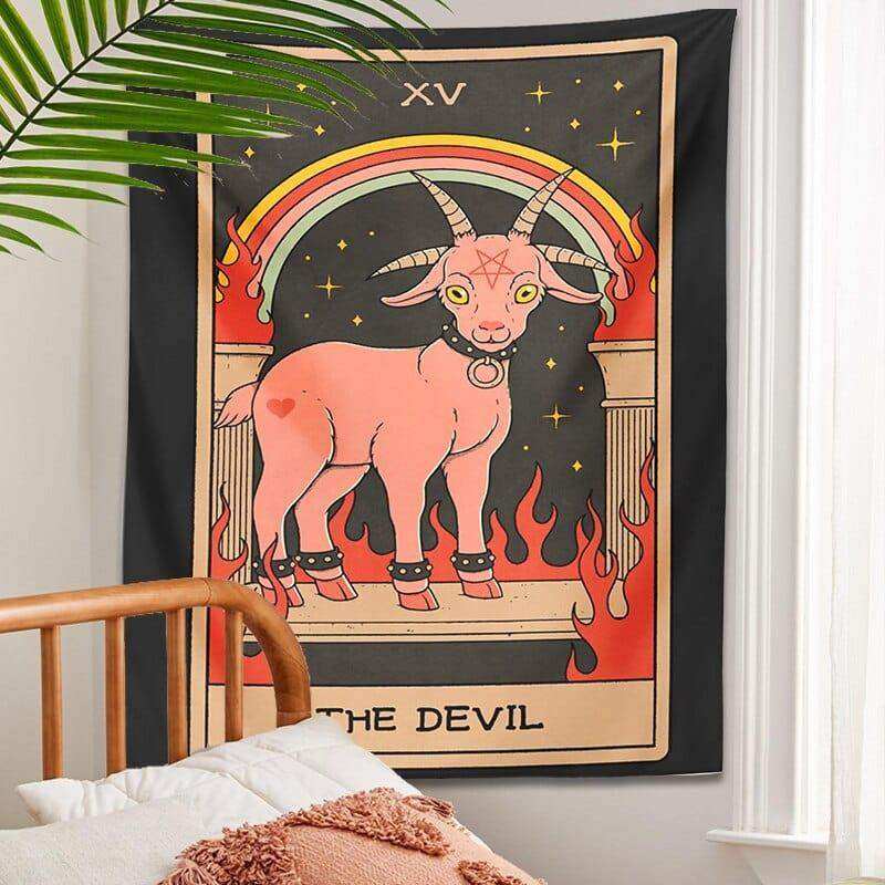 The Devil Tarot Tapestry