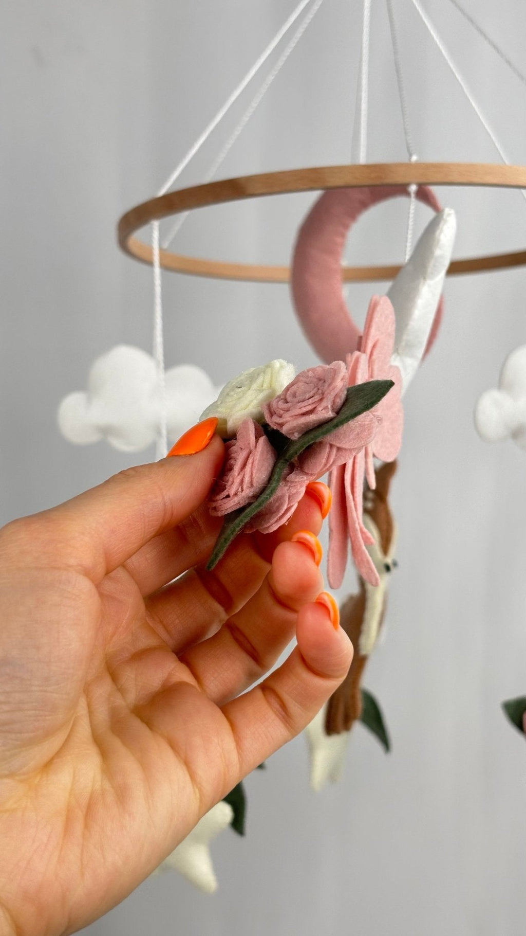 Garden Cot Mobile with Woodland Deer and Moon